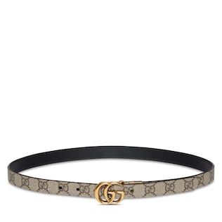 GUCCI レディース　ベルト　黒 GG Marmont thin belt in black leather | GUCCI® US