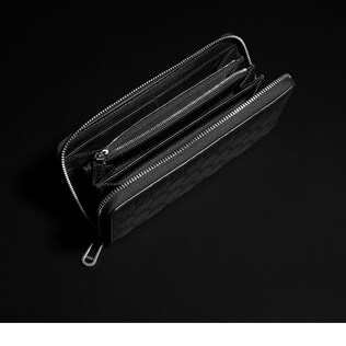 GG Emblem zip around wallet