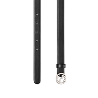 Thin belt with Interlocking G buckle