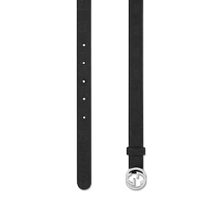 Thin belt with Interlocking G buckle