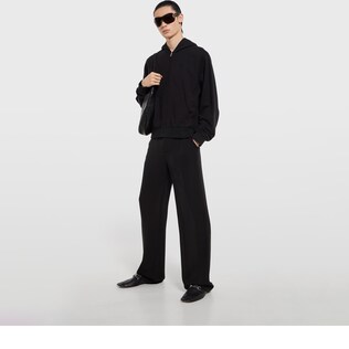 Cashmere blend zip jacket with embroidery