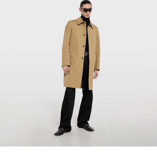 GG cotton gabardine coat