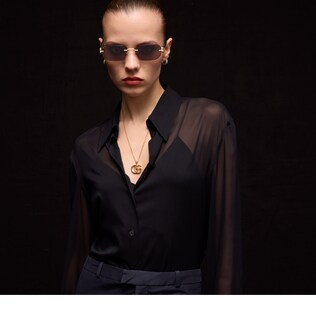 Rectangular-frame sunglasses