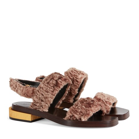 CD 25 letter hollow flat sandals red calfskin 396104