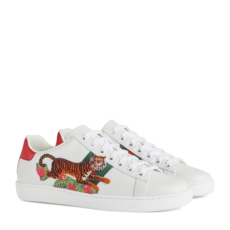 Gucci sneakers 'ace' con ricami - di colore bianco farfetch lacci bianco -  Stileo.it