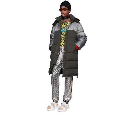 laminated sparkling gg jersey jacket