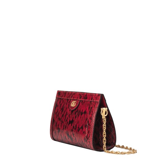 ophidia small snakeskin shoulder bag