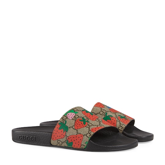 strawberry gucci slides