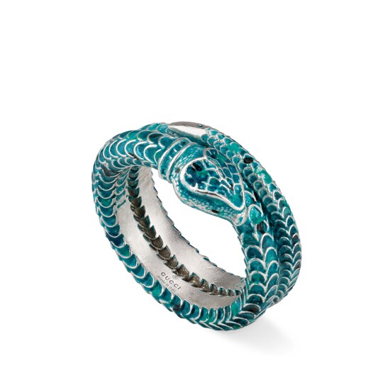 Gucci Gucci Garden enamel silver snake ring 577294J84108136