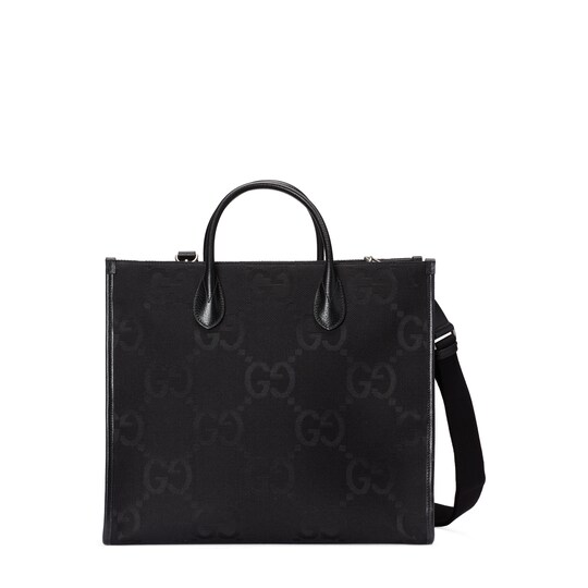 Jumbo GG tote bag — black GG canvas — 678839FABRP1000