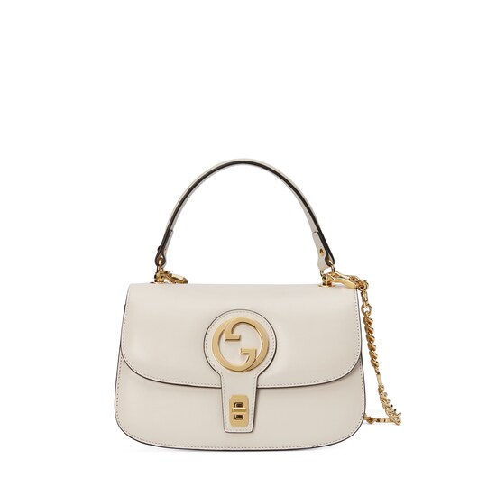 Blondie small top handle bag — white leather — 735101UXX0G9022