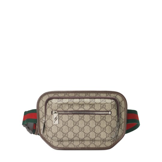 GG belt bag — beige and ebony GG Supreme — 760217FACJN9765