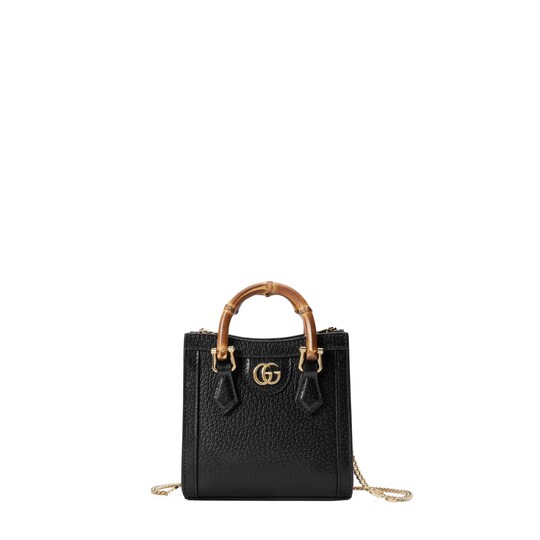 Diana super mini bag — black leather — 760251DJ20G1000