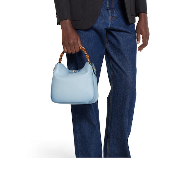 ✨美品✨GUCCI ダイアナ ハンドバッグ レザー バンブー スエード ネイビー グッチ“バンブーハンドル”の「グッチ ダイアナ」バッグ新作