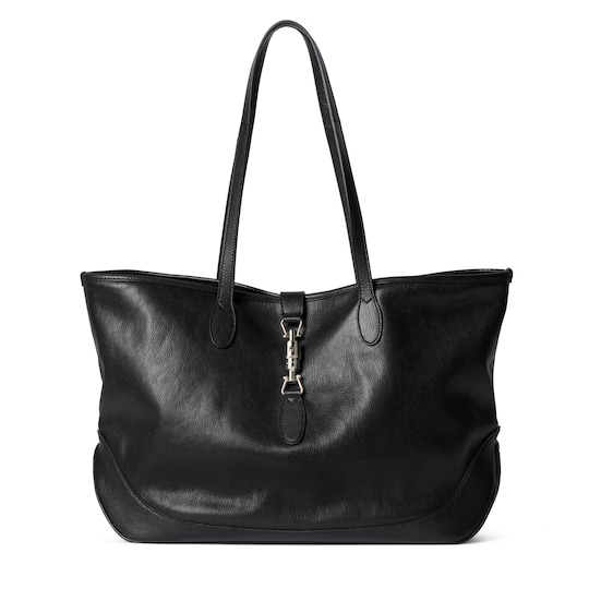 Jackie medium tote bag — black leather — 867015AAGA71000