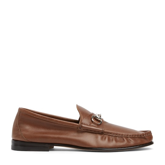 Men's Gucci Lugano loafer — brown leather — 864119AAF3Q2535