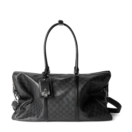 Essence Classic large duffle bag — black GG canvas — 875059FAF8A1000