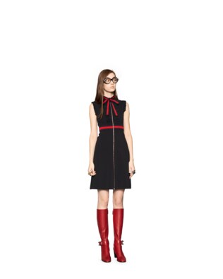 Jersey dress with Web trim