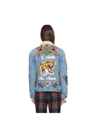 Embroidered denim jacket