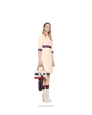 Wool silk Web dress