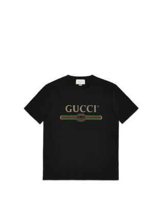 Oversize T-shirt with Gucci logo