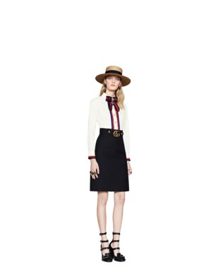 Knee-length skirt