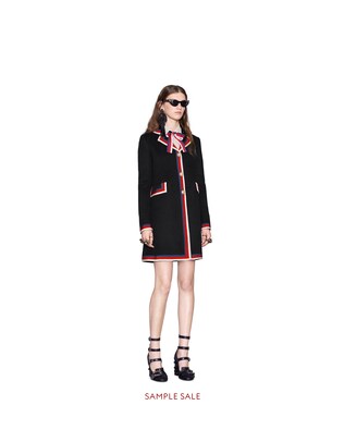Wool coat with Sylvie Web