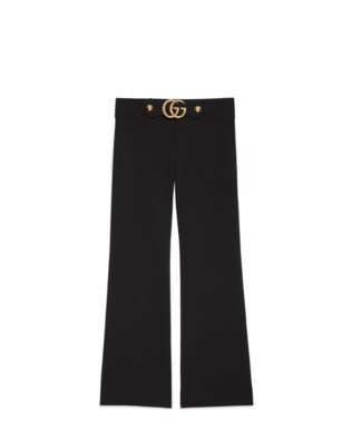 Stretch viscose pant with Double G