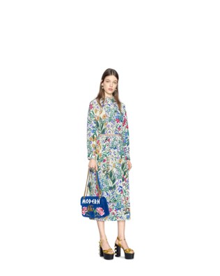 New Flora print oversize shirt