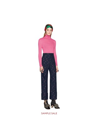 Fine silk blend turtleneck knitted top