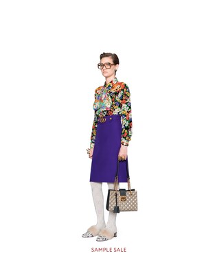 Wool-silk skirt