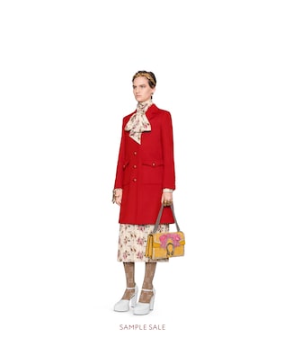 Wool coat with Double G