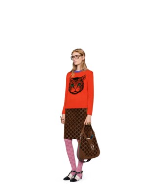 Mystic cat wool knit sweater