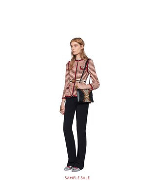 Stretch viscose skinny flare pant