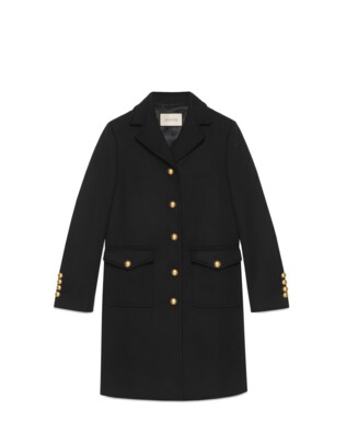 Wool coat with Double G