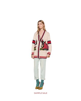 Women's cardigan with Orso and Bosco