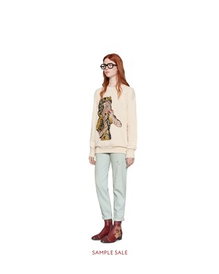 Oversize sweatshirt with sequin Snow White