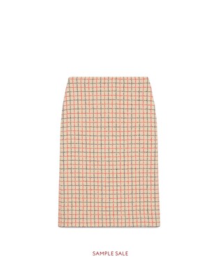 Vintage overcheck pencil skirt