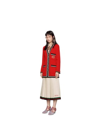 Linen pleated skirt