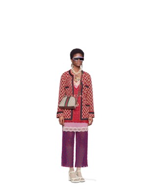 GG macramé oversized jacket 