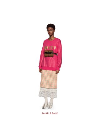 Oversize sweatshirt with Guccy print