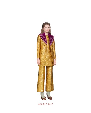 Floral brocade pant