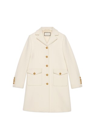 Wool coat with Double G