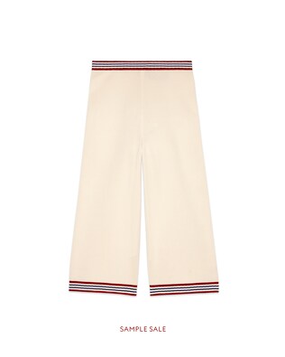 Silk cotton pant with stripes
