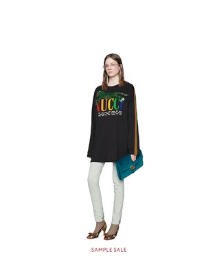 Oversize T-shirt with Gucci Cities and tiger