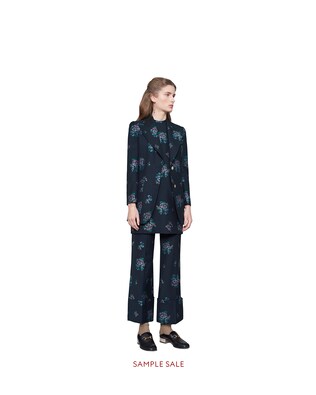 Flowers fil coupé cotton wool pant