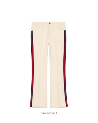 Denim flare pant with Web