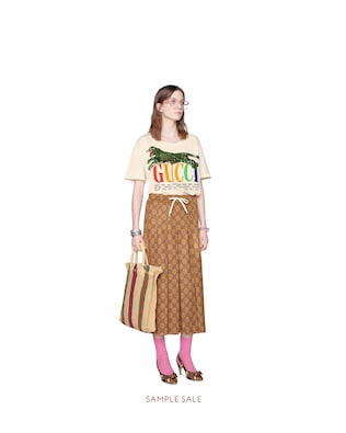 Oversize T-shirt with Gucci Cities and tiger