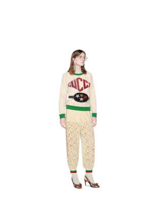 Sweatshirt with Gucci game appliqué