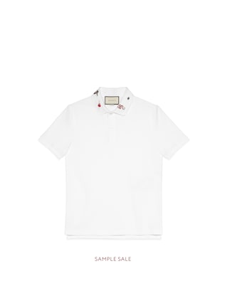 Embroidered cotton polo